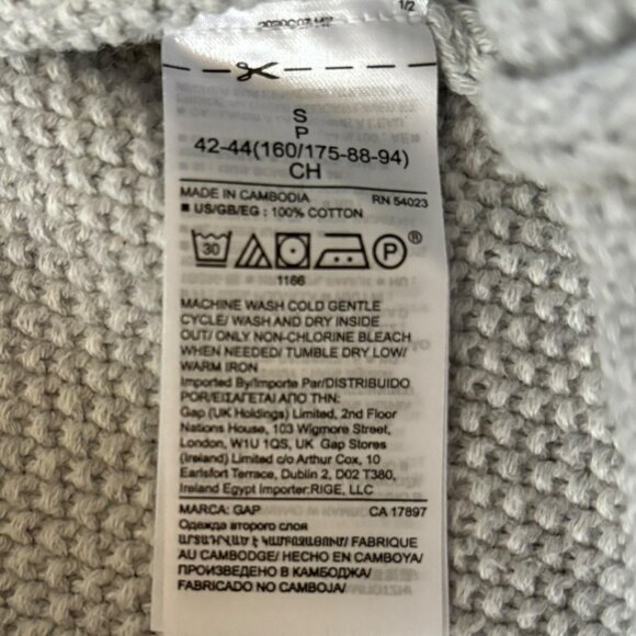 GAP Women's Small 100%‎ cotton off white sweater Great Condition - Picture 6 of 6